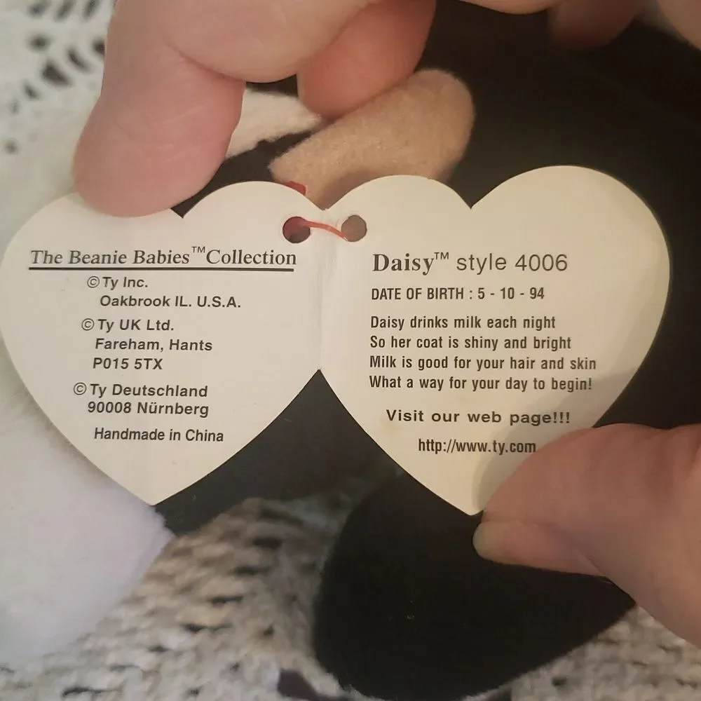 Vintage 1993 Ty Beanie Baby DAISY the Cow